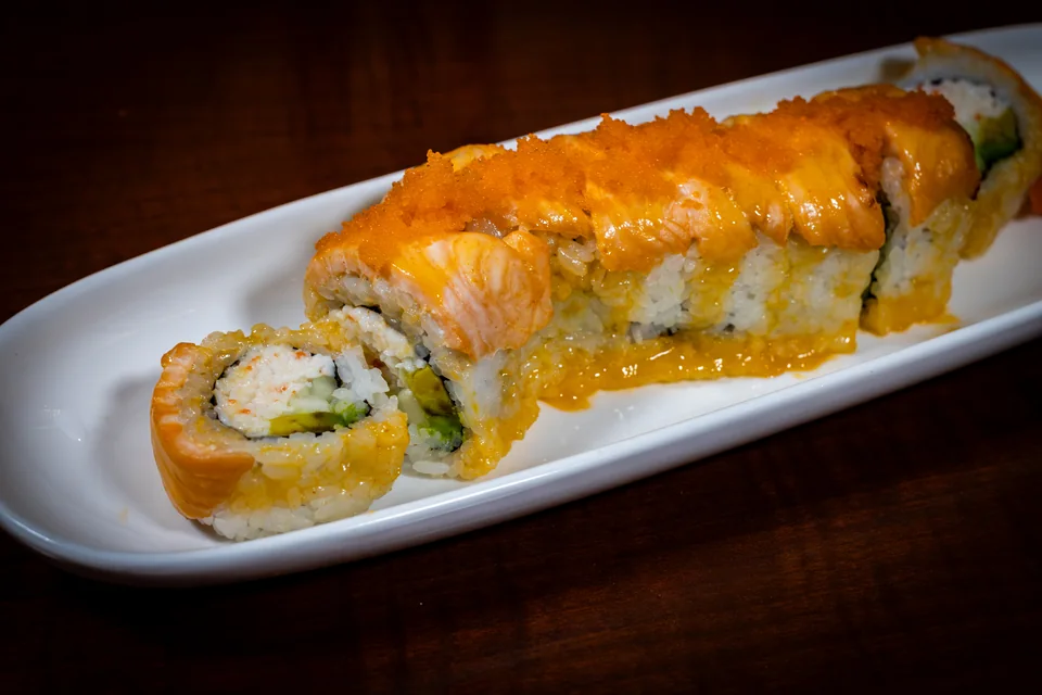 Baked Salmon Roll at Midori Sushi